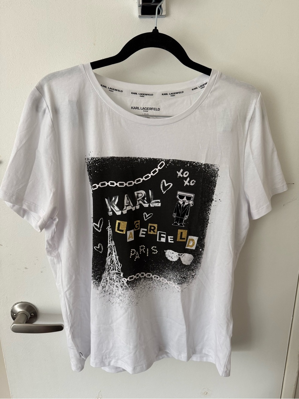 Karl Lagerfeld women White Graphic Tee